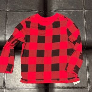 Old Navy Red and Black Checkered Long Sleeve Tee